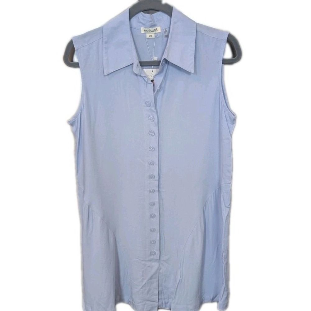 Simply Noelle S/M Convertible Dress Vest Sleeveless Lilac Collared Button Front